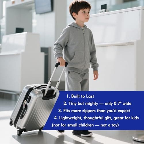 SURE LOCK TSA Approved Luggage Locks - One Key Opens All, Compact & Durable Zinc Alloy Travel Lock with Steel Shackle, Keyed Alike (Black 2 Locks, Mini Size for Suitcase/Backpack/Gym Locker) - Thumbnail 5