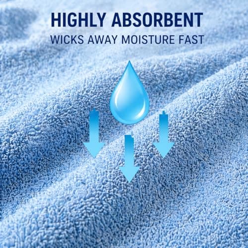 SEISSO Bath Towels Set Extra Large 63 x 35 in, Oversized Bath Sheets 70% Polyester 30% Viscose Fiber from Bamboo, Ultra Soft Absorbent Quick Dry Shower Towel for Bathroom Hotel Pool SPA Gym, 2 Pack - Thumbnail 5