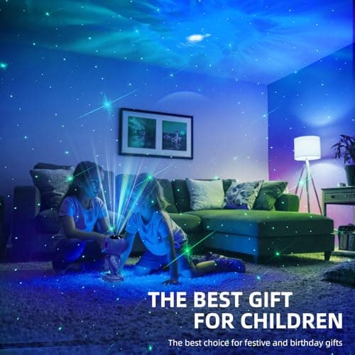 Galaxy Projector Night Light,Bedroom Decoration, LED Lights,Star Projector with Nebula Moon, Bluetooth, White Noise, Remote Control,Gift idea for Boys - Thumbnail 6