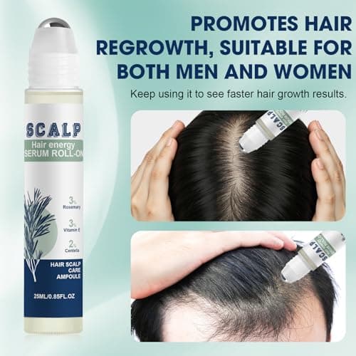 Hair Growth Serum Roll On, Suitable for All Hair Types Prevents Hair Loss Nourishes Hair Follicles Achieve Thicker Hair for Men & Women - Thumbnail 2