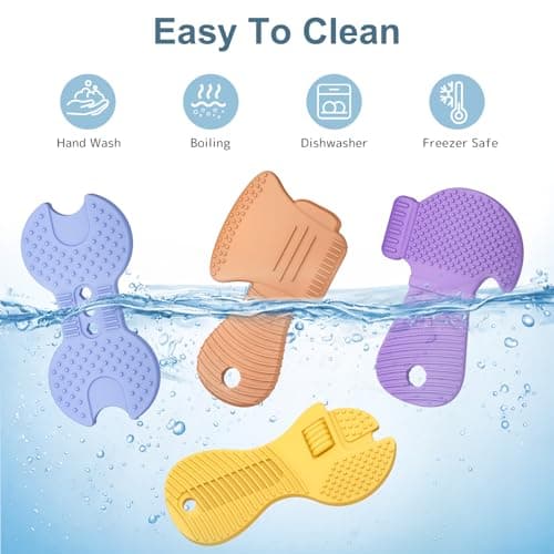 Baby Tool Teether Set, 4 Pack Silicone Textured Teething Toys for Boys 3–12 Months, Wrench Screwdriver Hammer Axe Chew Toys for Teething Relief, Newborn Infant & Toddler Baby Stuff - Thumbnail 6