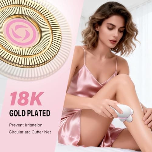 Electric Razors for Women Legs: Rechargeable Body Shaver - Waterproof Wet Dry Hair Remover - Applicable to Facial, Leg, Arm, Bikini Area - Thumbnail 3