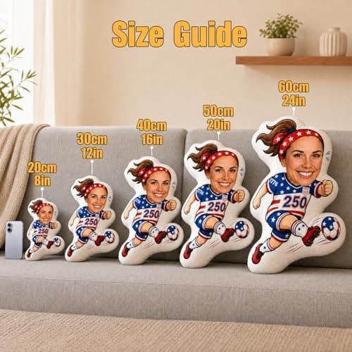 VBAIFAyy Custom Soccer Pillow – Football Gift for Soccer Player Graduation, Team Souvenir, Friend Birthday, Fan Gift. Soft Couch Cushion & Office Nap Pillow - Thumbnail 6
