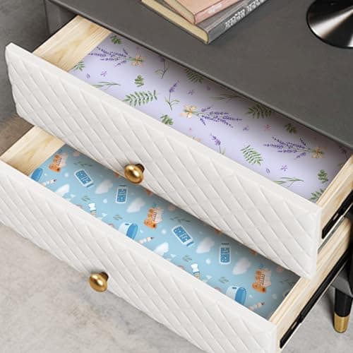 SCENTORINI Scented Drawer Liners for Dresser,6 Lavender + 6 Baby Powder Scent Drawer Paper Liners, Paper Sheets Liner 14.3x19.5 Inch, for Fragrant Home Shelf Closet Bedroom Drawer - Thumbnail 4