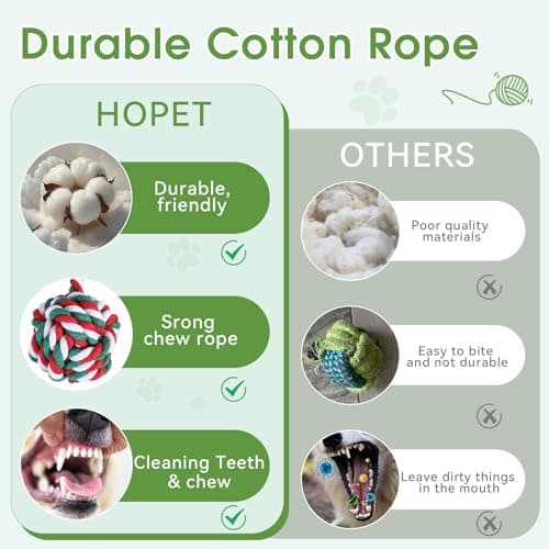 HOPET Bungee Tether Tug Outdoor Dog Toy with Stake,Tug of War Dog Toy for Aggressive Chewers to Keep Them Busy,Outdoor Interactive Dog Rope Toy for Medium/Small Dogs,Can Used On Lawns,Trees and Doors - Thumbnail 2