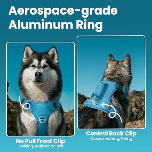 PawView Heavy Duty No Pull Dog Harness with Handle, Escape-Proof & Waterproof Vest, Adjustable Reflective Design with Front Clip & Poop Bag Holder, Includes QR ID Tag for Hiking & Running, Small - Thumbnail 3
