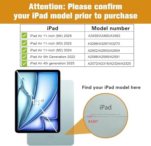 ProCase Touchpad Keyboard Case for iPad Air 11 Inch M4/M3/M2 & Air 5/4 10.9, Detachable Keyboard with Precision Multi-Touch Trackpad, Slim Protective Case with Pencil Holder for Work & Travel-Black - Thumbnail 2