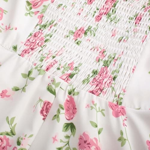 Belle Poque 2026 Summer Casual Pink Flora Cocktail Dresses Sweatheart Neck Sleeveless Flowy Swing Sundresses XX-Large - Thumbnail 5