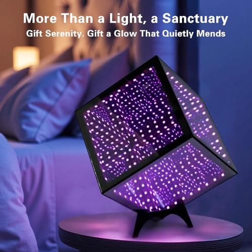 Bixobag RGB Infinity Hyper Cube Light with APP Control - Smart Infinity Mirror Night Light, 16M Colors Music Sync, Gaming Room Decor, Mood Lighting for Bedroom Desk and Party (7 Inches) - Thumbnail 5