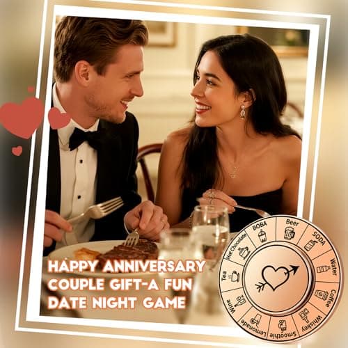 Jettryran Fidget Spinner Food Decision Date Night Dice for Mom Daughter Wife Anniversary Birthday Wedding Metal Fidget Spinners for Him Her Spinner Food Dice Spinner Decision Maker Adults - Thumbnail 5