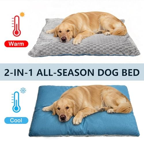 NOFKYNOXA Big Dog Bed for Large Sized Dogs with Soft Plush Cushion, 35"x28"x13.7" Machine Washable High Backrest Bed, Round Pet Sofa with Non-Slip Bottom,Year-Round Comfort for Dogs Up to 66 lbs - Thumbnail 6