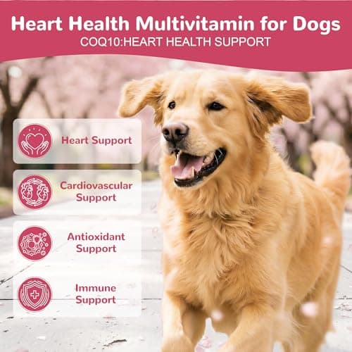 Vetriuntrix Heart Support Supplement for Dogs, Taurine for Senior & Puppy Dogs, Dog Multivitamin with CoQ10 & L-Carnitine for Heart, Cardiovascular & Antioxidant Support - 200ct - Thumbnail 2