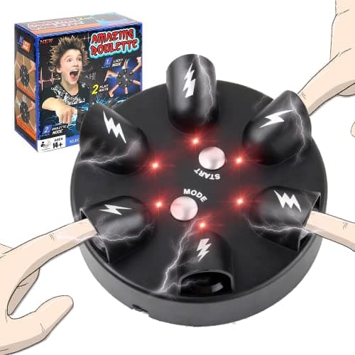 YEIBOBO ! Shock Roulette Party Game, Electric Game of Chance, Interesting Party Game Toy, Finger Shock Game Party Favor Gift for 2-6 Palyers - Image 1