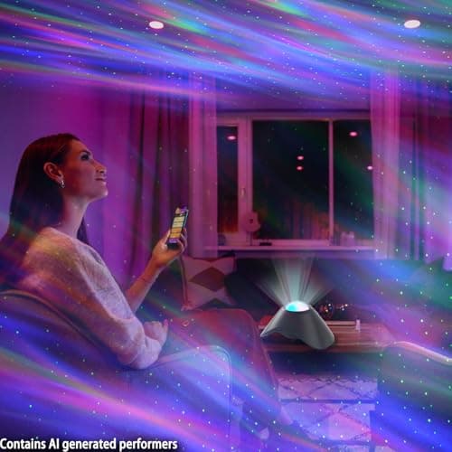 Ingleby Galaxy Projector,Northern Galaxy Light Aurora Star Projector with Bluetooth Speaker Timer and Remote Control,Night Lights for Bedroom Room Decor, Gifts for Kids, Adults, Christmas, Birthday - Thumbnail 6