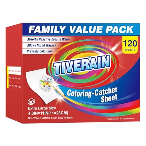TIVERAIN Laundry Color Catchers Sheets 120 Count,Color Catchers for Laundry Allow Clothes Mixed Washes and Prevents Color Run,Color Grabber Laundry Sheets,Fragrance Free Color Remover for Clothes - Image 1