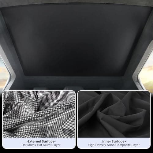 Cybertruck Sunshade Roof Never Sag Heat-Insulating, UV-Protective, Nano Ice-Crystal Interior Accessories for Tesla Cybertruck 2024-2026 - Thumbnail 2