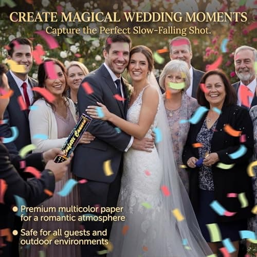 Biodegradable Confetti Cannons 12 Pack, 12" Multicolor Party Poppers for Birthday, Graduation, Wedding, Christmas, New Year & Celebration Events - Thumbnail 3
