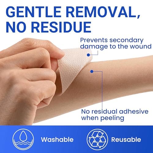 Silicone Scar Sheets Surgical Tape (1.6”x120” Roll) Face Patches Acne Treatment C Section Strips, Skin-Sensitive Medical Grade Healing Scar Bandages Pads for Keloid, Stretch and Tummy Tuck Recovery - Thumbnail 5
