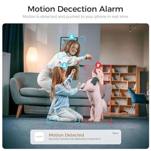 ARPHA 4K Indoor Security Camera, WiFi Pet Camera for Home Security with PIR Human Detection, Sound Detection, Night Version Two-Way Talk, Support TF Card & Cloud Storage - Thumbnail 5
