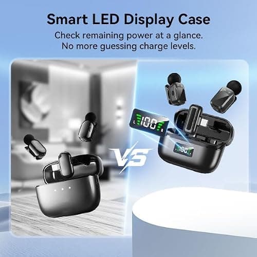 Snapgear Mic Mini Wireless Microphone for iPhone/Android, 3 Al Voice Modes, 30H Battery for Vlogging & Streaming, 48kHz/24bit, Includes USB-C & Lightning Receivers for TikTok, YouTube - Thumbnail 5