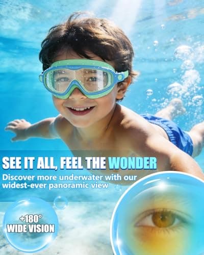 Aegend Swim Goggles for Kids Youth 3-14 – 2 Pack Wide Frame Anti-Fog Anti-UV Clear Vision Swimming Goggles for Beginners, Swimmers – Ideal for Pool, Beach, Swim Lessons, Summer Vacation - Thumbnail 3