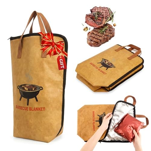 Upgraded BBQ Meat Resting Blanket – Leak-Resistant Insulated Bag, Flip-Out Washable Inner Liner, Heat Retention for Smoker & Grilling, Accessories for Men Dad, Keeps Brisket Juicy for Easy Cleaning - Image 1