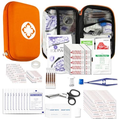 First Aid Kit Emergency Kit Camping Essentials Car-Home Orange First-Aid Bag - 277 Piece Emergency Supplies Hiking First Aid Kit for Backpack Survival Kits for Disaster Preparedness YIDERBO - Image 1