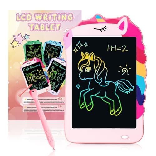 Unicorn Toys LCD Writing Tablet for Girls Kids, Colorful Toddler Toys Drawing Board, Educational Kid Toys Doodle Pad Toys for 3 4 5 6-12 Years Old Girls Boys Birthday Party Christmas Gift, 8.5 Inch - Image 1