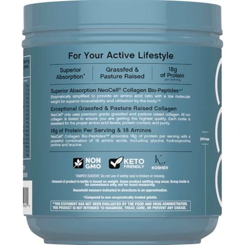 NeoCell Collagen Peptides Powder | 22oz | Super Hair, Skin, and Nails | Superior Absorption | Grassfed Protein Supplement | Advanced with 18 Essential Amino Acids - Thumbnail 3