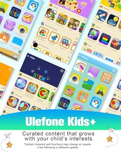Ulefone Tab A9 Pro Kids Tablet, Advanced Parental Control & Gemini AI Learning, Android 15, 8.68" TÜV SÜD Eye Comfort Display, 5G WiFi/Dual SIM, Shockproof Case with Stylus & DIY Kit (Blue) - Thumbnail 3