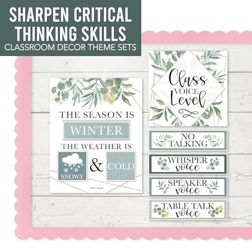 Hadley Designs Classroom Calendar Set Bulletin Board Decorations - Greenery School Calendar for Classroom Decor, Kindergarten Preschool Elementary Teacher Must Haves, Homeschool & Daycare Essentials - Thumbnail 6