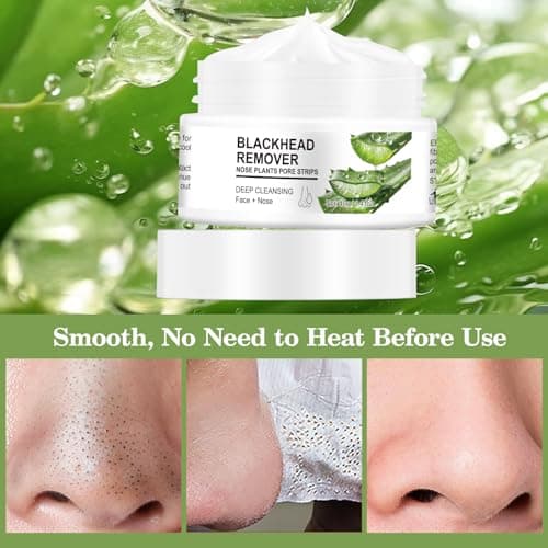 Nose Strips Blackheads Remover, Deep Cleansing Nose Plants Pore Strips Blackhead Remover Strips with Salicylic Acid, Black Head Remover Strips Peel off Mask Nose Strip Skincare for All Skin - Thumbnail 4