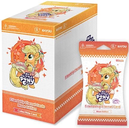 Kayou Friendship Eternal My Little Pony Moon Edition Cards, English Series 1 Card Set, Display Box of 24 Packs with 8 Cards Each