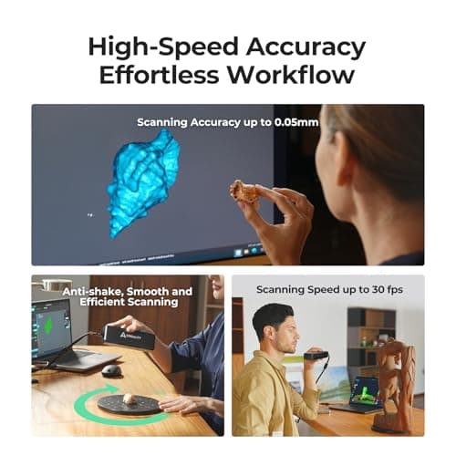 Creality Otter Lite 3D Scanner for 3D Printing, Handheld 3D Printer Scanner 0.05mm Precision, Full-Color Scanning | WiFi 6 | Portable for Metal/Black Objects | Windows/macOS/Android/iOS - Thumbnail 5