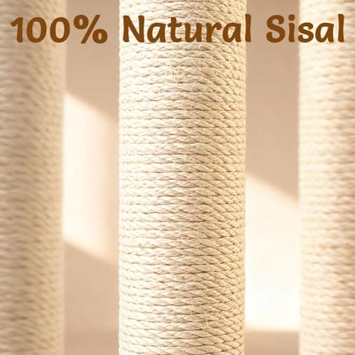 CWV 45" Tall Cat Scratching Post, Cute Rose Flower Scratcher for Indoor Cats & Kittens with Sturdy Base & Natural Sisal Rope - Thumbnail 6