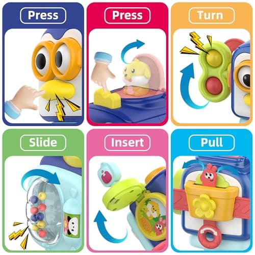 SOONYANG Montessori Toys for 1 Year Old, Activity Cube Toys for 1 Year Old Boy,Travel Sensory Toy for Toddlers 1-3, One Year Old Boy Birthday Gift, Learning Baby Toy 12-18 Months - Thumbnail 3