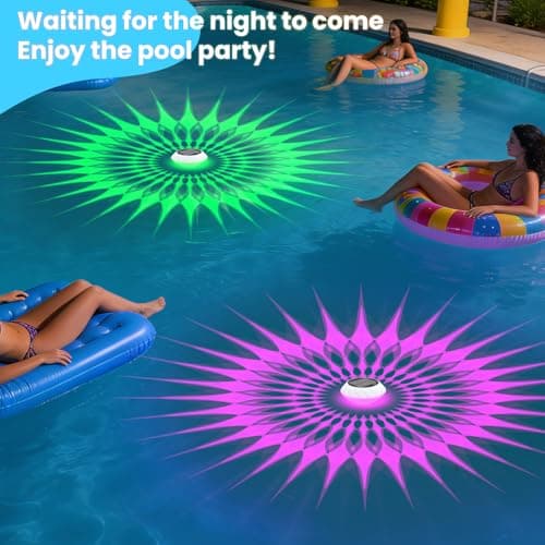2026 Upgrade Solar Powered Floating Pool Lights(1 Pack), 1800mAh Pool Lights That Float with Remote, 42 Lighting, Timer Function, IP68 Waterproof for Inground/Above Ground Pool, Pool Party, Bathtub - Thumbnail 5