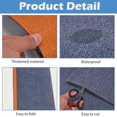 2 Pcs Washer and Dryer Topper 27" X 27" Washing Machine Covers for The Top Protector Mat with Rubber Bottom Non Slip Durable Laundry Countertop, Grey - Thumbnail 4