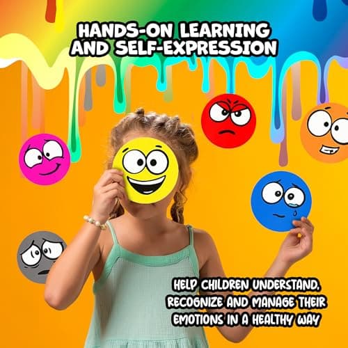 A Little Spot Slimy Pots Toy Set, 8 Different Half Dome Emotions, Small Sensory Toys for Kids, Social Emotional Learning Kids Slime Kit, Ages 3+ - Thumbnail 5