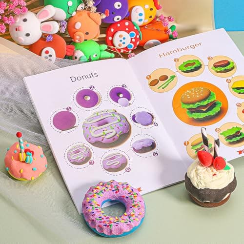 Modeling Clay - 50 Colors Air Dry Clay, DIY Molding Magic Clay for Slime add ins & Slime Supplies, Kids Toys Set for Boys and Girls - Thumbnail 5