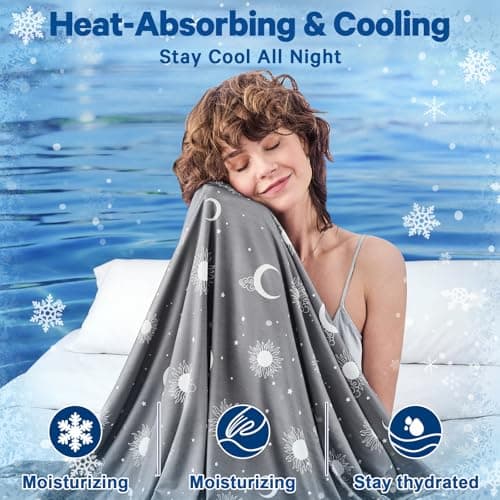 inhand Cooling Blanket Queen Size (90"x90") - Double Sided Cooling Blankets for Hot Sleepers, Cool Soft Lightweight Summer Blanket for Sofa Bed Couch, Travel, House Warming Gifts New Home Ink Grey - Thumbnail 2