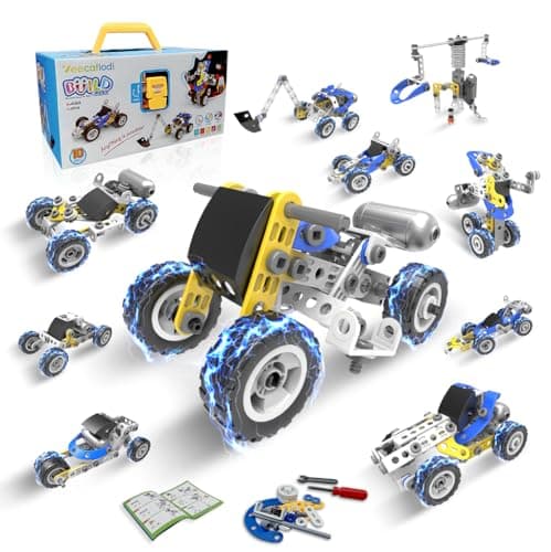 10 in 1 STEM Toys for 5 Year Old Boy, Building Toys for Kids Ages 4-8 5-7 6-8, STEM Engineering Construction Kit with Electric Motor, Educational Science Gift for 5 Year Old Boys - Image 1