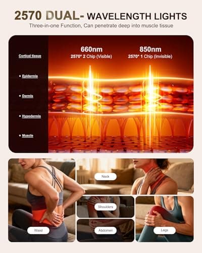 INTEO Dual Red Light Therapy Mat Full Body, 74'' x 34'' Whole Infrared Light Therapy 3 Modes Intensity Red Light with 9 Timing Function, 660nm 850nm Home Red Light Blanket for Body Skin Muscle Joint - Thumbnail 3
