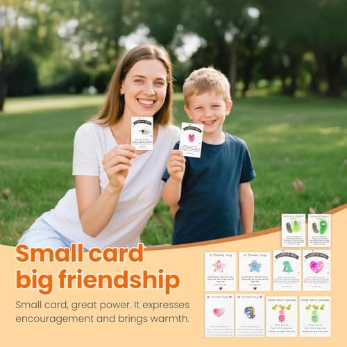 mountova Pocket Hug Inspirational Resin Bulk Gifts - 100 Sets Small Emotional Support Cards for Coworkers | Motivational Desk Companions with Positive Quotes - Thumbnail 6