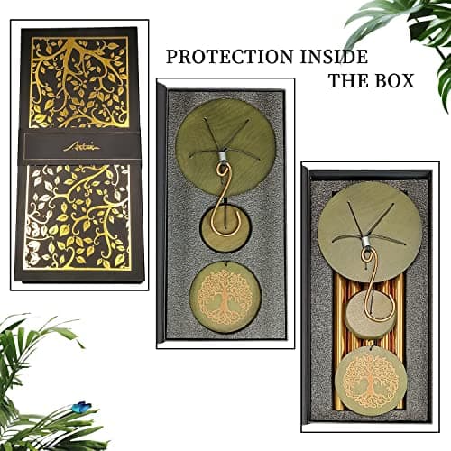 Gifts for Mom & Grandma - Outdoor Wind Chimes with Engraved Tree of Life, Large Patio Hanging Decor for Garden, Yard, Christmas, Anniversary Celebrations - Thumbnail 5