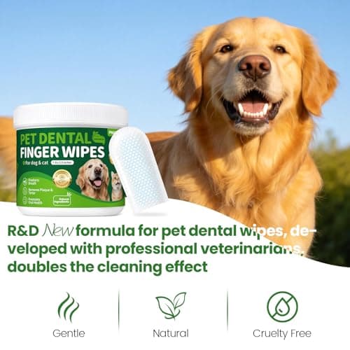 PHASORRA Dog Dental Care Wipes - 60Ct Tooth Brushing kit, Heavy Duty Teeth Cleaning for Dogs & Cats, Remove Tartar & Plaque, Dog Breath Freshener, Dog Toothbrush & Toothpaste Alternatives - Thumbnail 5