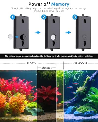SEAOURA Aquarium Light with Temp Alarm, 36-42in Full Spectrum LED Lights, 24/7 Programmable with Power Off Memory, WRGB Custom, 20 Level Dimmable Brightness for Freshwater Fish Tanks - Thumbnail 5