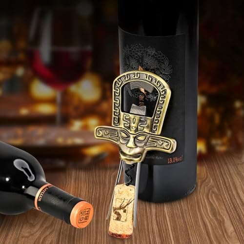 Professional Wine Opener Set for Old & Fragile Corks - 3-in-1 Cork Extractor Removes Older Wine Corks Whole & Intact, Beer Bottle Opener with Elegant Zinc Alloy Base & Stopper Set (Antique Bronze) - Thumbnail 4