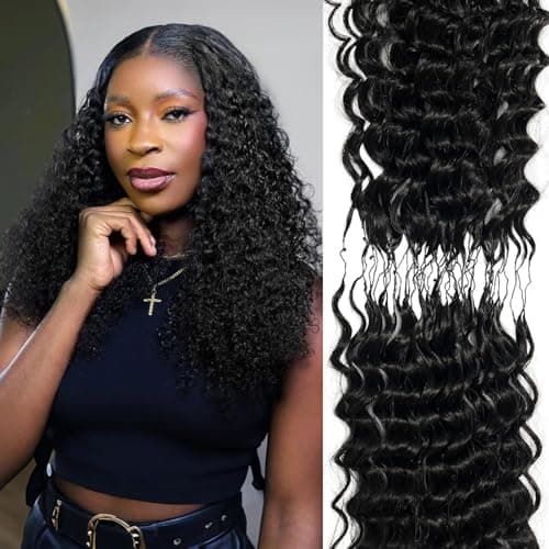 Miracle Knots Crochet Human Hair Loose Deep Wave 180G 150Strands 18 Inch NC - Thumbnail 5