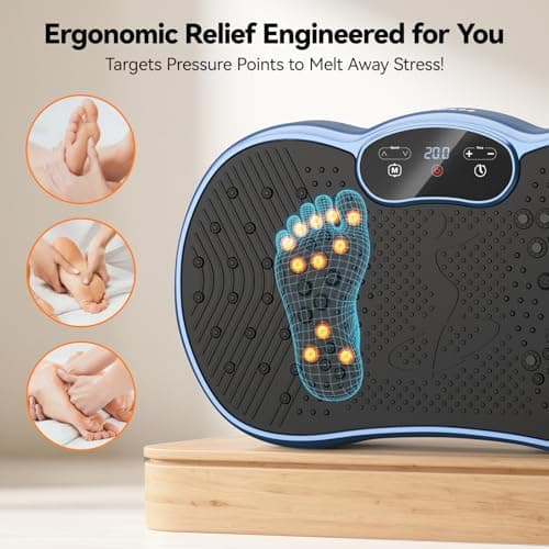 Vibration Plate Exercise Machine, Whole Body Shake Plate for Weight Loss Vibrating Platform with Resistance Bands Slot, 300 Lbs Capacity, 120-Speed, 9 Workout Modes for Home Fitness, Muscle Toning - Thumbnail 4